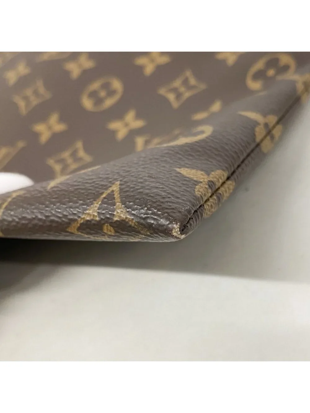 Louis Vuitton Clutch Monogram Macassar Pochette Discovery Brown Black